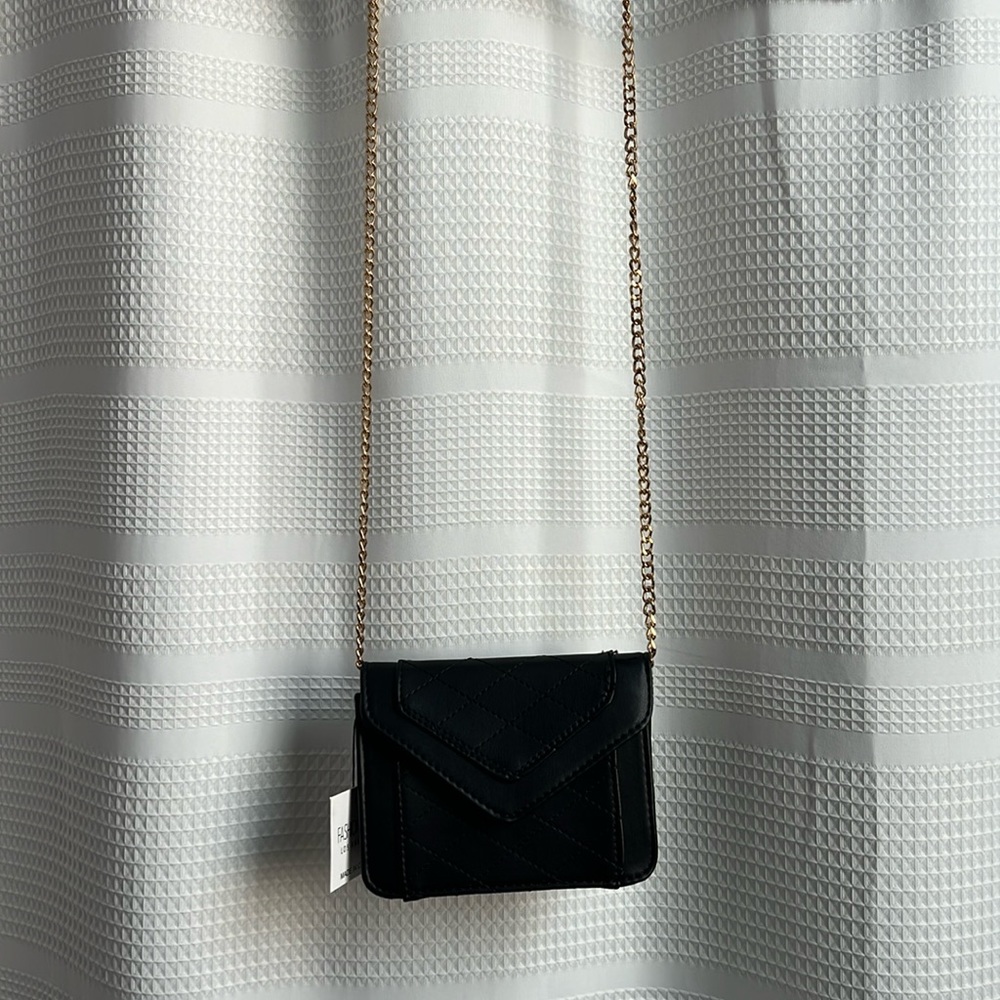 Fashion Nova small black clutch purse